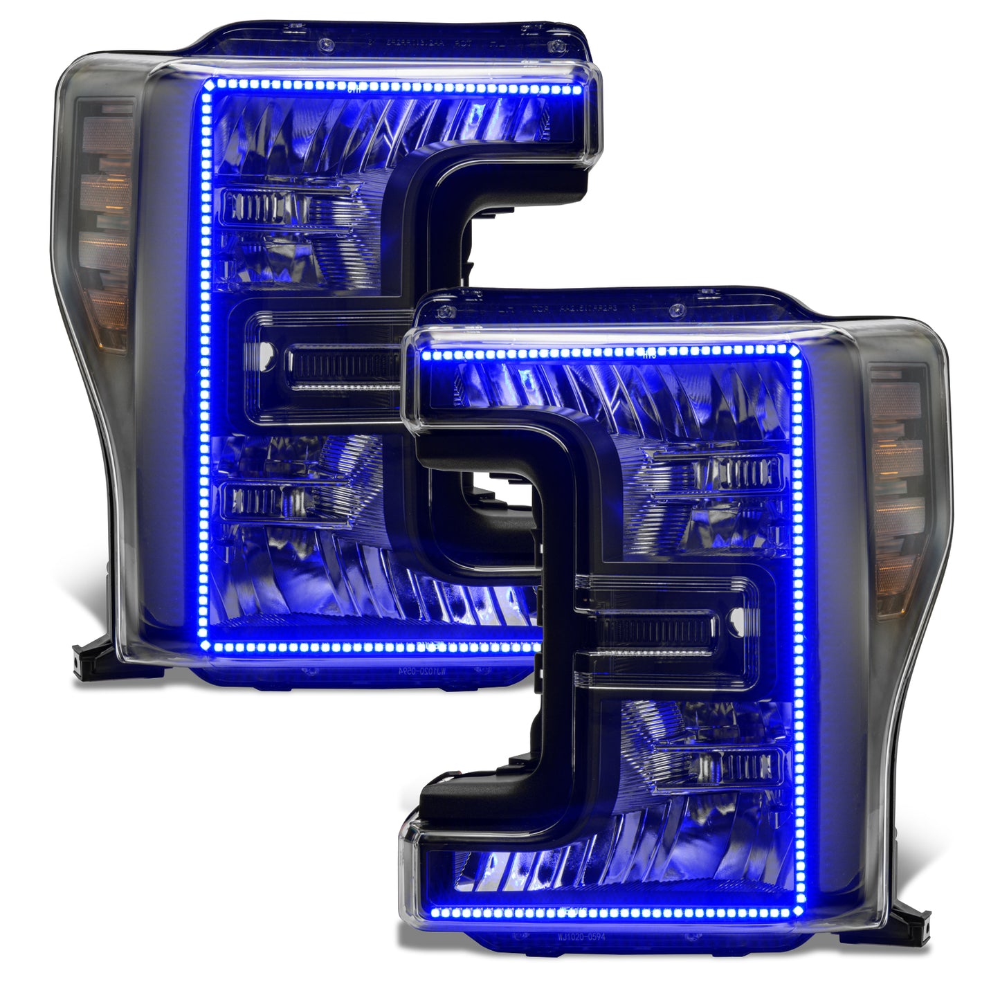 Oracle Lighting 8203-332 - 2017-2019 Ford F-250/350 Superduty ORACLE Dynamic ColorSHIFT Pre-Assembled Headlights - Halogen - Black Bezel