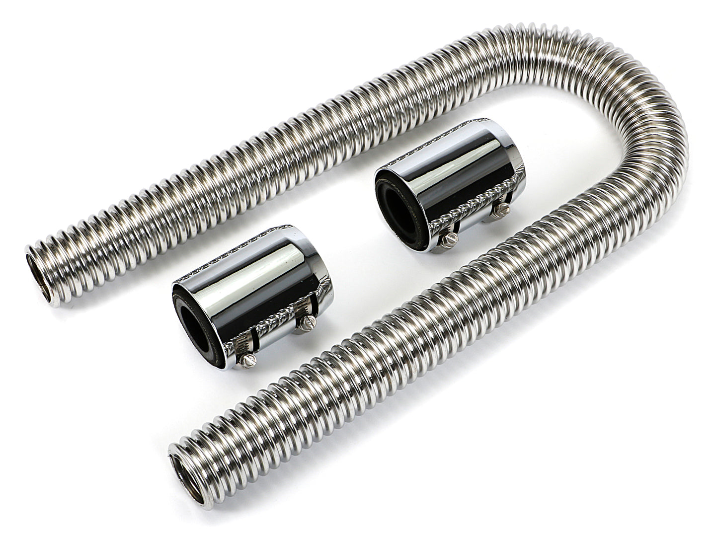 Trans-Dapt Performance 36 In. Stainless Steel Radiator Hose Kit- Chromed Aluminum Ends 8205