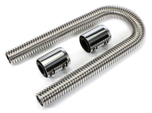 Trans-Dapt Performance 36 In. Stainless Steel Radiator Hose Kit- Chromed Aluminum Ends 8205