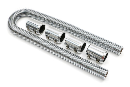 Trans-Dapt Performance 48 In. Stainless Steel Radiator Hose Kit- Polished Aluminum Ends 8206