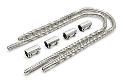 Trans-Dapt Performance Stainless Steel Heater Hose Kit- Chromed Aluminum Ends 8209
