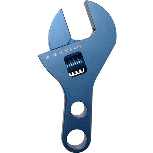 Proform Adjustable AN Wrench; Compact Model; Fits -10AN to -20AN Size Fittings; Blue 67724