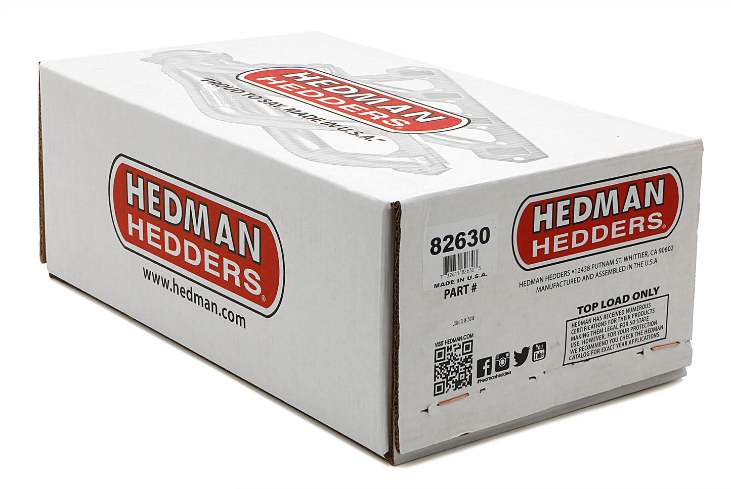 Hedman Hedders STAINLESS STEEL HEADERS; 1-1/2 IN. TUBE DIA.; STOCK COLL.; SHORTY DESIGN 82630