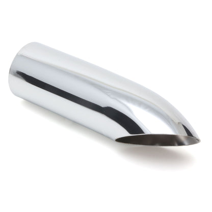 Hedman Hedders ROUND- TURN DOWN HOT TIPS EXHAUST TIP FOR 2-1/2 IN. EXHAUST SYSTEM; 9 IN. LONG; 2-5/8 IN. OUTLET- CHROME 17146