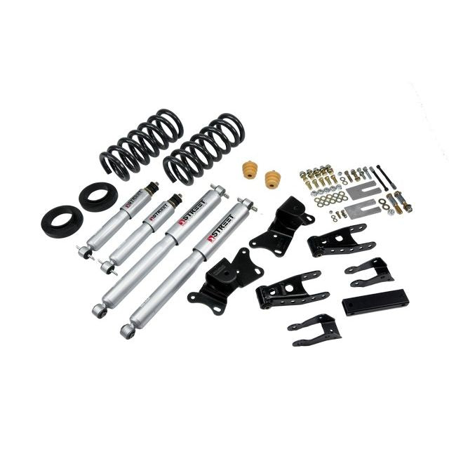 BELLTECH 720SP LOWERING KITS Front And Rear Complete Kit W/ Street Performance Shocks 1990-1996 Chevrolet Silverado/Sierra 3/4 Ton & 1 Ton (Ext/Crew Cab) 1 in. or 2 in. F/4 in. R drop W/ Street Performance Shocks