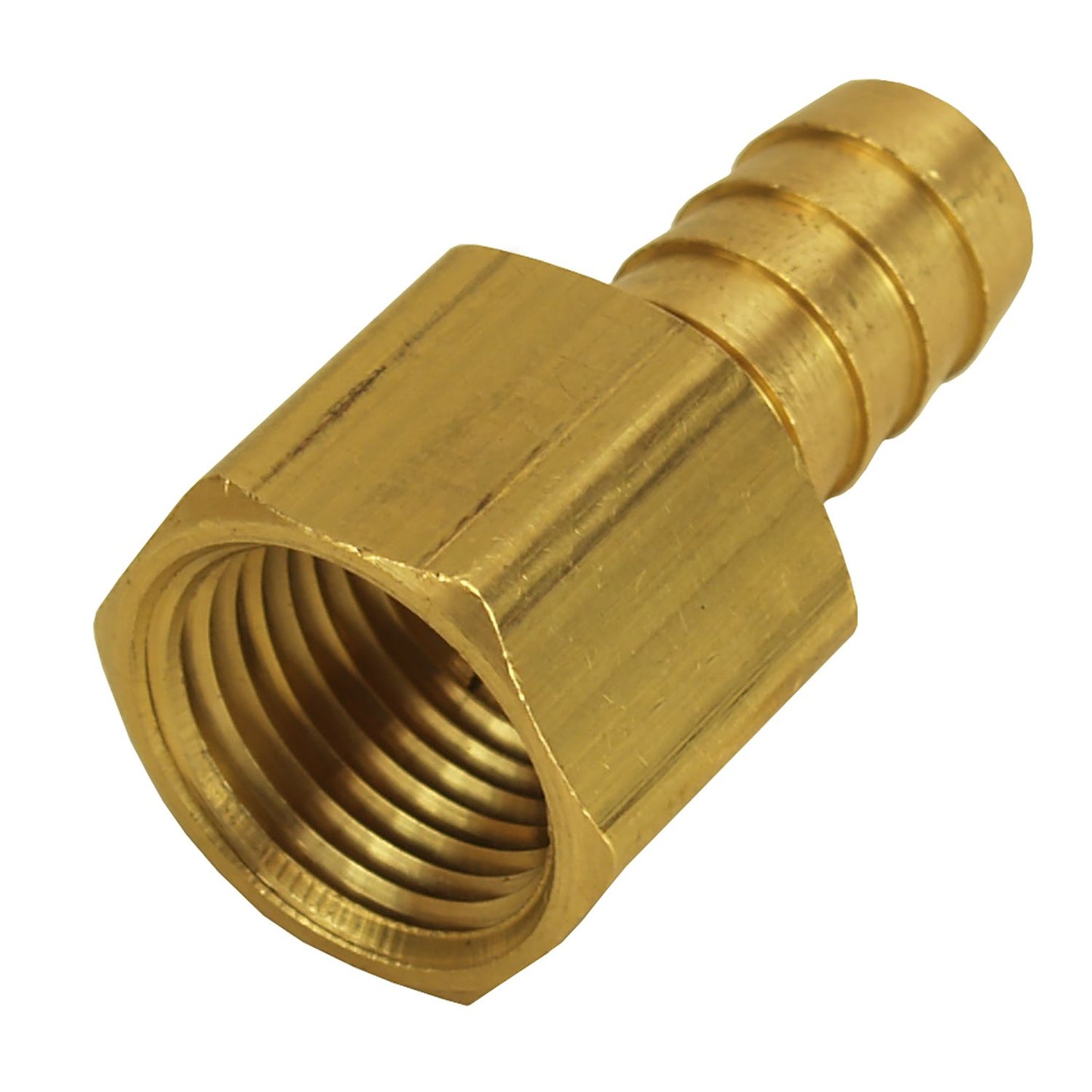 Derale Straight Hose Barb Fitting, 1/2" NPT Female x 1/2" Barb, Each 98106