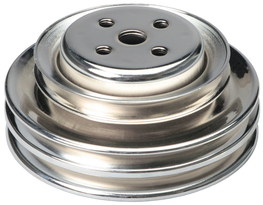 Trans-Dapt Performance Water Pump Pulley; 3 Groove; 1964-1973 Ford 289; O.E. Water Pump- Chrome 8302
