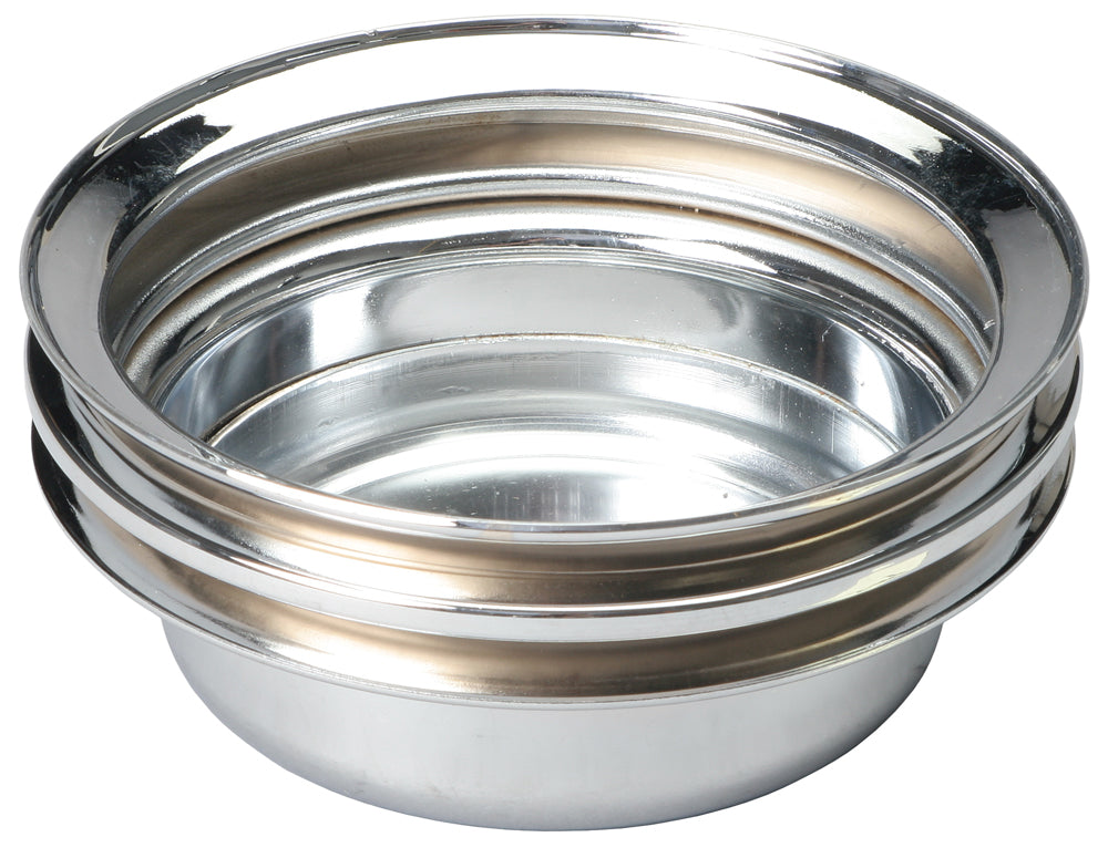 Trans-Dapt Performance Crankshaft Pulley; 2 Groove; 1965-1966 Ford 289; O.E. Water Pump- Chrome 8304