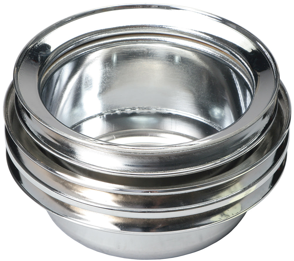 Trans-Dapt Performance Crankshaft Pulley; 3 Groove; 1965-1966 Ford 289; O.E. Water Pump- Chrome 8305