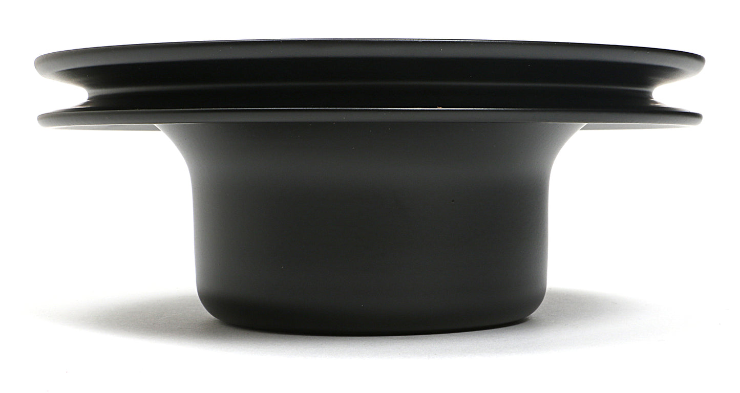 Trans-Dapt Performance Water Pump Pulley; 1 Groove; 1965-1966 Ford 289; O.E. Water Pump- Asphalt Black Powder Coat 8306