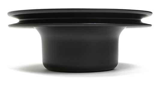 Trans-Dapt Performance Water Pump Pulley; 1 Groove; 1965-1966 Ford 289; O.E. Water Pump- Asphalt Black Powder Coat 8306