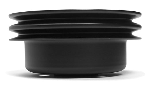 Trans-Dapt Performance Crankshaft Pulley; 2 Groove; 1965-1966 Ford 289; O.E. Water Pump- Asphalt Black Powder Coat 8310