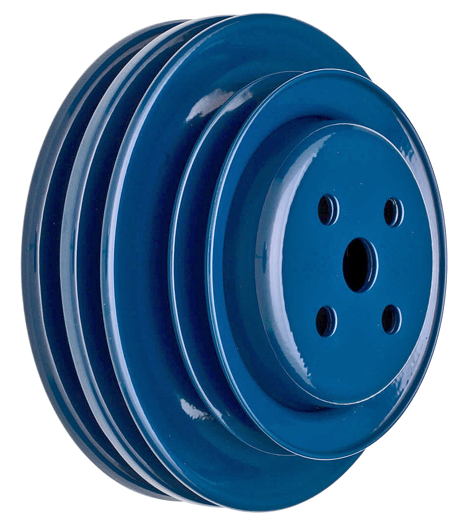 Trans-Dapt Performance Water Pump Pulley; 3 Groove; 1964-1973 Ford 289 (With Ca Smog Pump); O.E. Water Pump- Ford Blue Powder Coated 8314