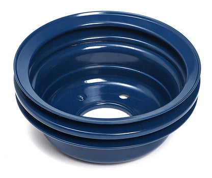 Trans-Dapt Performance Crankshaft Pulley; 2 Groove; 1965-1966 Ford 289; O.E. Water Pump- Ford Blue Powder Coated 8316
