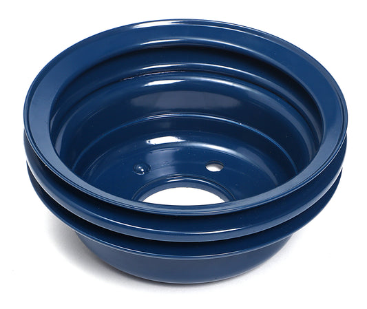 Trans-Dapt Performance Crankshaft Pulley; 2 Groove; 1965-1966 Ford 289; O.E. Water Pump- Ford Blue Powder Coated 8316