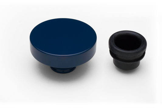 Trans-Dapt Performance Push-In Style Oil Cap; 1-1/4 In. Neck- Ford Blue Powder Coated (Aluminum) 8323