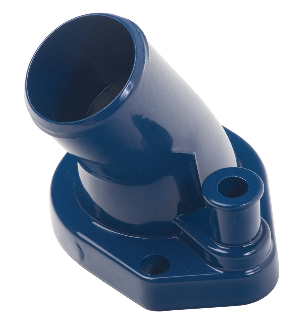 Trans-Dapt Performance Water Neck; Ford 289-351W; (O-Ring Seal); - Ford Blue Powder Coat 8340
