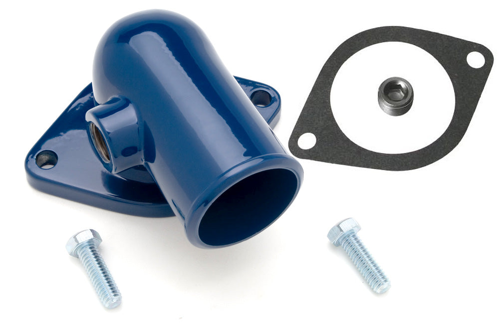 Trans-Dapt Performance Water Neck; Ford 390 427 And 428; (Gasket Seal); - Ford Blue Powder Coat 8341