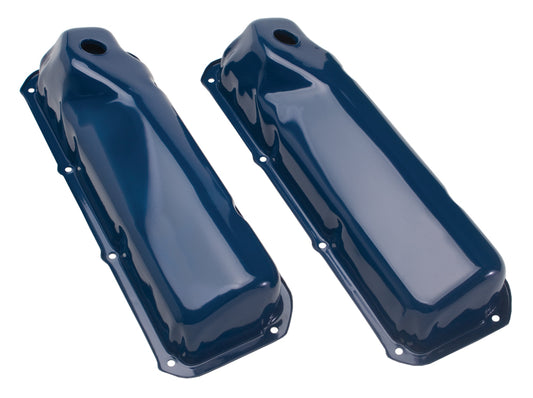 Trans-Dapt Performance O.E.M Reproduction Style Valve Covers; Stock Height; Ford 351C/M 400M 302 Boss- Ford Blue 8345
