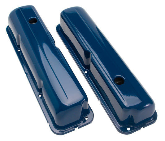 Trans-Dapt Performance O.E.M Reproduction Style Valve Covers; Stock Height; Ford 352 360 390 406 427 And 428 (Not Cobrajet 428)- Ford Blue 8346