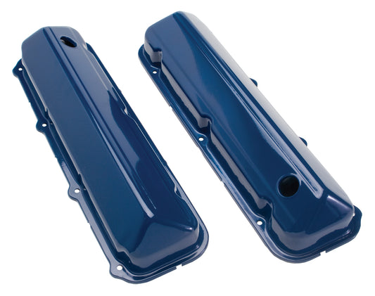Trans-Dapt Performance O.E.M Reproduction Style Valve Covers; Stock Height; Ford 429-460- Ford Blue Powder Coated 8347