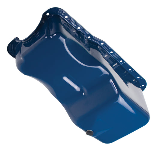Trans-Dapt Performance 1965-87 Ford 260 289 302Wpowder Coated Oem Style Oil Pan- Ford Blue (Stock) 8348