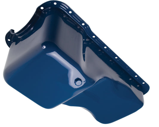 Trans-Dapt Performance 1967-81 Ford 351W (No Dipstick) Powder Coated Oem Style Oil Pan- Ford Blue (Stock) 8350