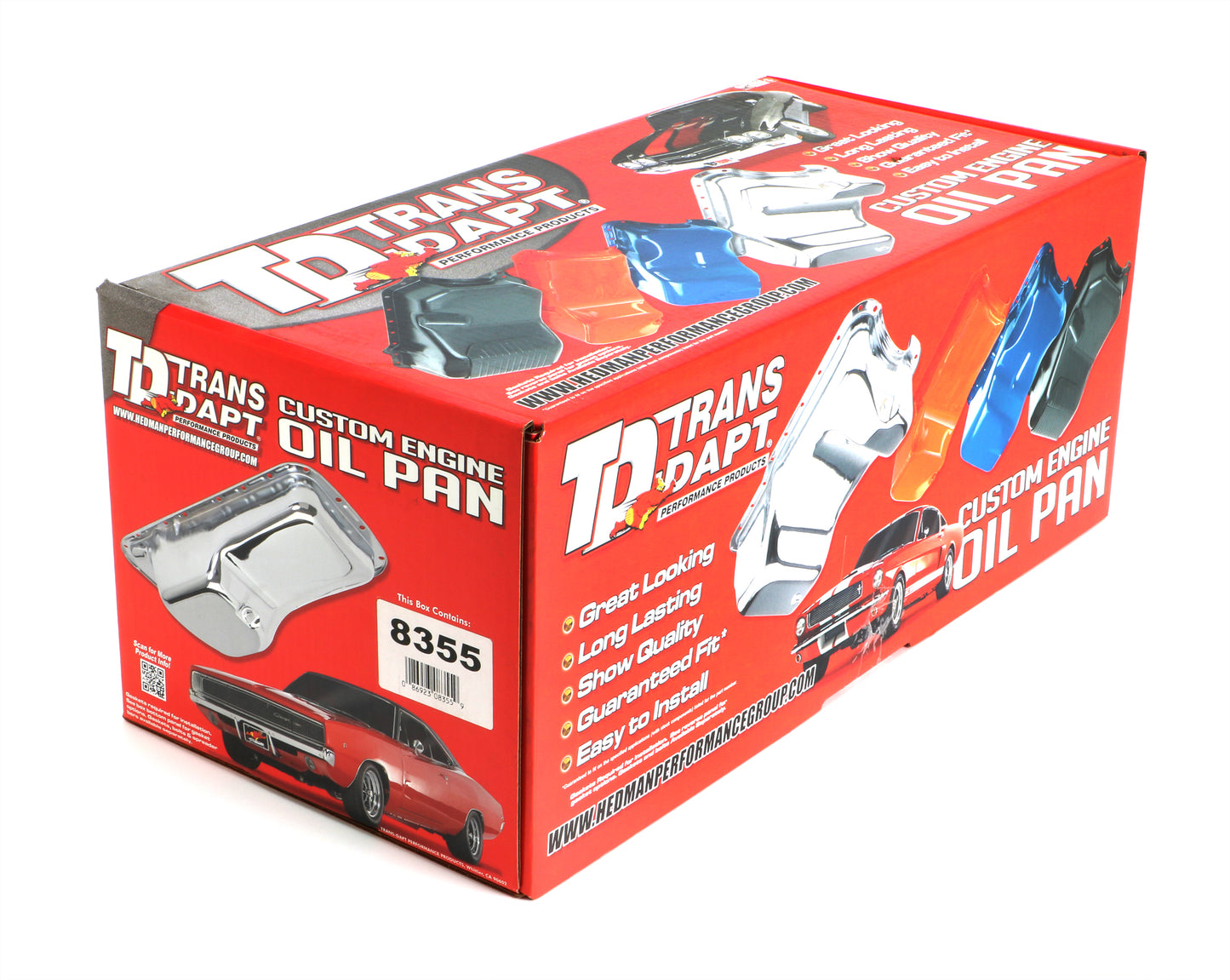 Trans-Dapt Performance 83-93 Mustang Blue Powder Coated Oil Pan 8355