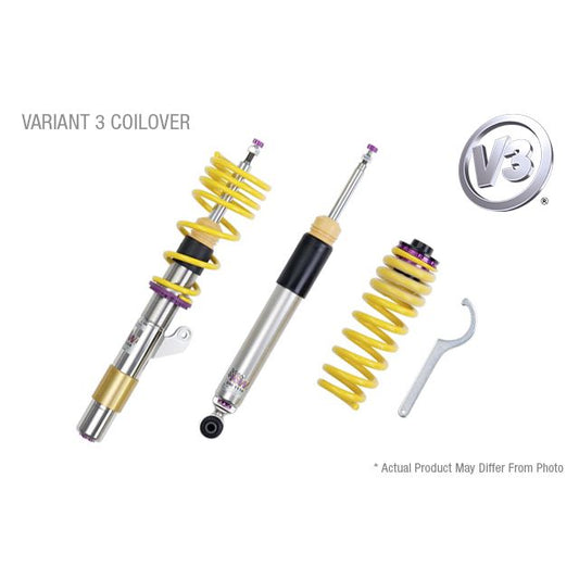 KW Suspensions 352200AW KW V3 Coilover Kit Bundle - BMW M4 Convertible with EDC includes Cancellation Kit