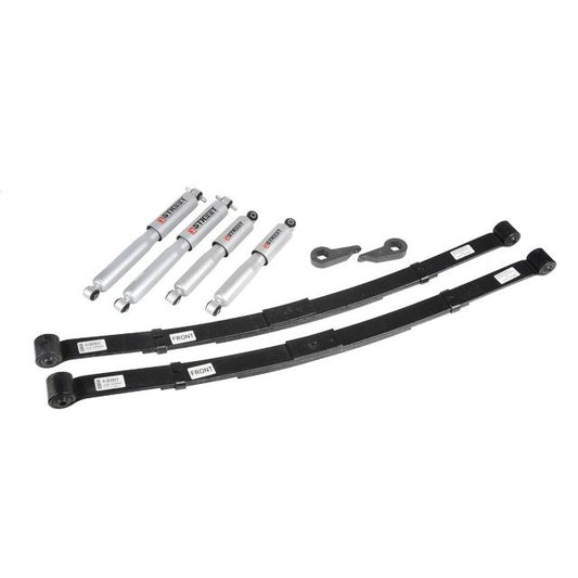 BELLTECH 638SP LOWERING KITS Front And Rear Complete Kit W/ Street Performance Shocks 1995-1997 Chevrolet S10/S15 Blazer (4WD) 1 in. or 3 in. F/3 in. R drop W/ Street Performance Shocks