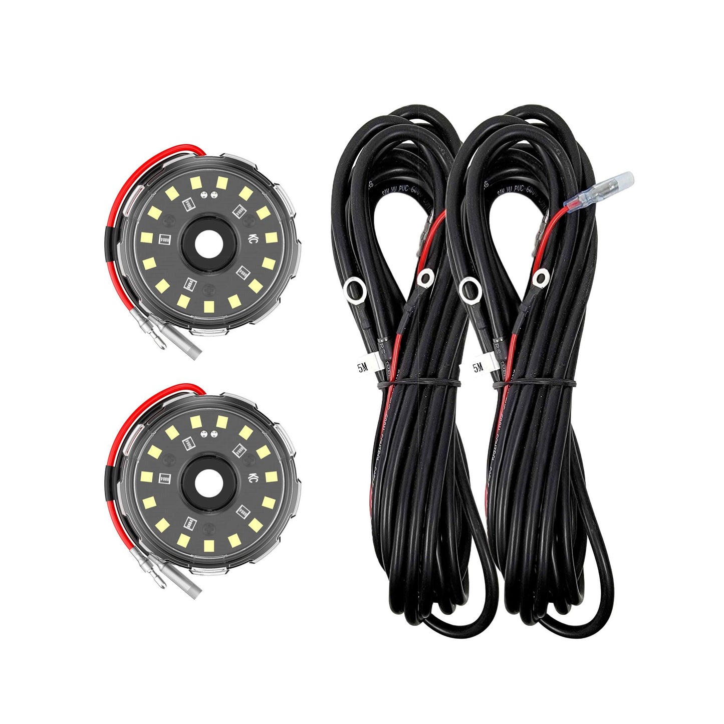 KC HiLiTES Two-Light Add-On Cyclone V2 Kit - Clear - 5.0 Meters Long 6335