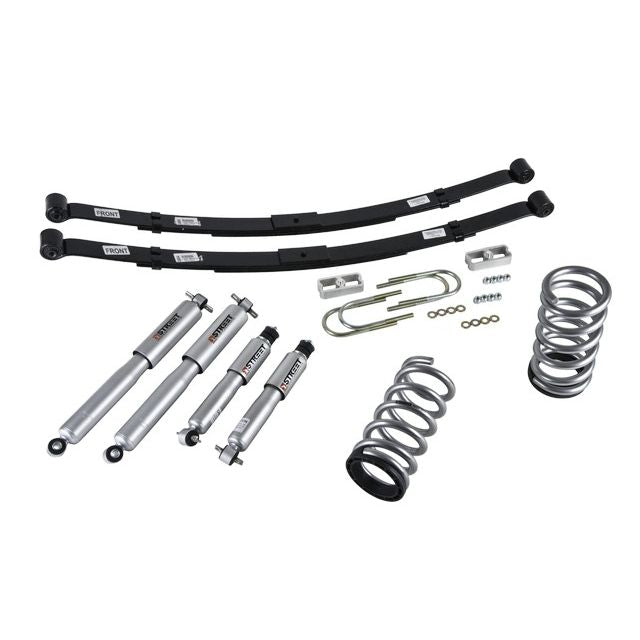 BELLTECH 574SP LOWERING KITS Front And Rear Complete Kit W/ Street Performance Shocks 1994-2004 Chevrolet S10/S15 Pickup 6 cyl. (Ext Cab & Std Cab) 2 in. or 3 in. F/4 in. R drop W/ Street Performance Shocks