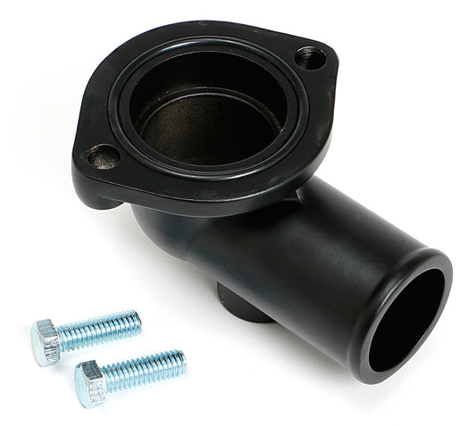 Trans-Dapt Performance Asphalt Black Powder-Coated Water Neck (Thermostat Housing); Ford 429-460 (3/8 In. Npt Port) 8584