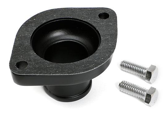 Trans-Dapt Performance Asphalt Black Powder-Coated Water Neck (Thermostat Housing); Mopar V8 8586