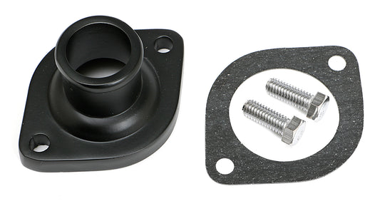 Trans-Dapt Performance Asphalt Black Powder-Coated Water Neck (Thermostat Housing); Mopar V8 8586