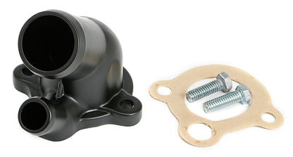 Trans-Dapt Performance Asphalt Black Powder-Coated Water Neck (Thermostat Housing); Oldsmobile 330-455 8587
