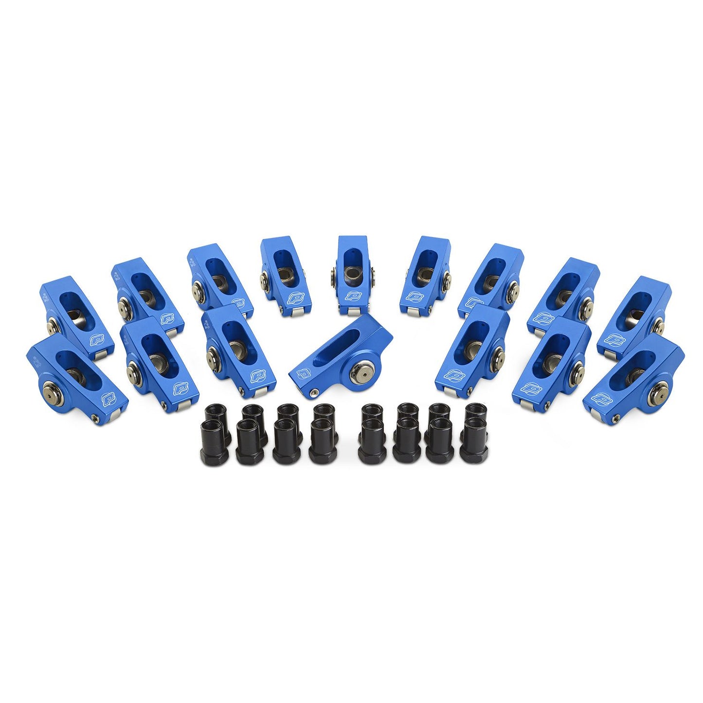 Proform Engine Roller Rocker Arm Set; 1.5/1.6 Ratio; 3/8 Stud; Aluminum; Fits SB Chevy 66920C