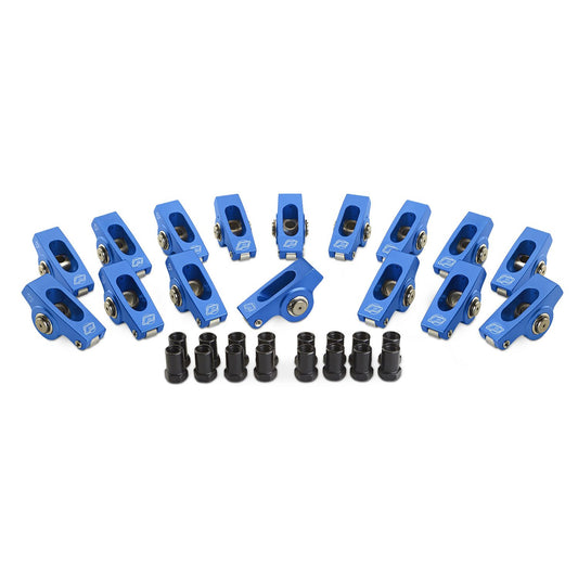 Proform Engine Roller Rocker Arm Set; 1.5/1.6 Ratio; 3/8 Stud; Aluminum; Fits SB Chevy 66920C