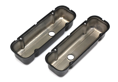 Trans-Dapt Performance Buick 231 V6 Asphalt Black Powder Coated Valve Covers 8609