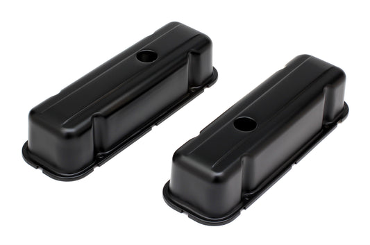 Trans-Dapt Performance Buick 231 V6 Asphalt Black Powder Coated Valve Covers 8609