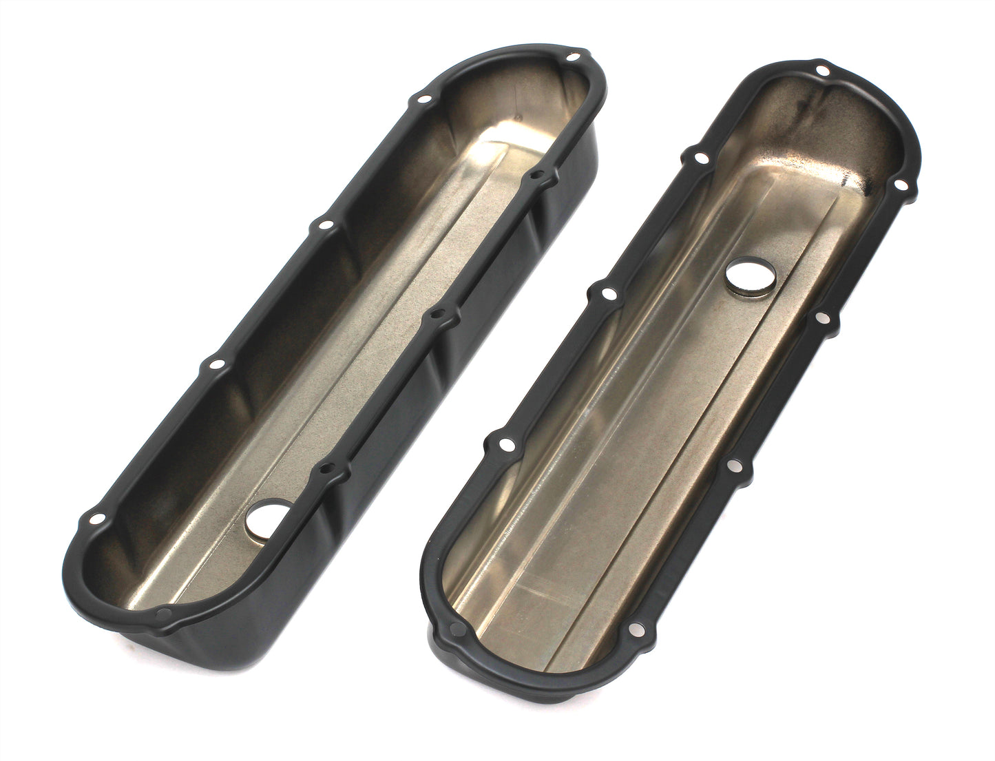 Trans-Dapt Performance Cadillac Asphalt Black Powder Coated Valve Covers 8610