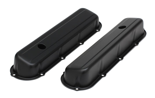Trans-Dapt Performance Cadillac Asphalt Black Powder Coated Valve Covers 8610