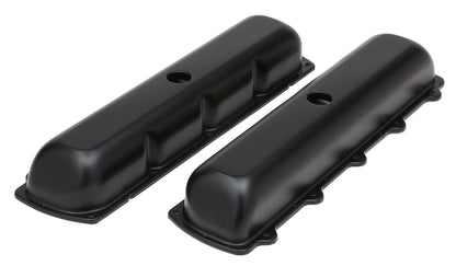 Trans-Dapt Performance Olds Ctr. Hole Asphalt Black Powder Coated Valve Covers 8611