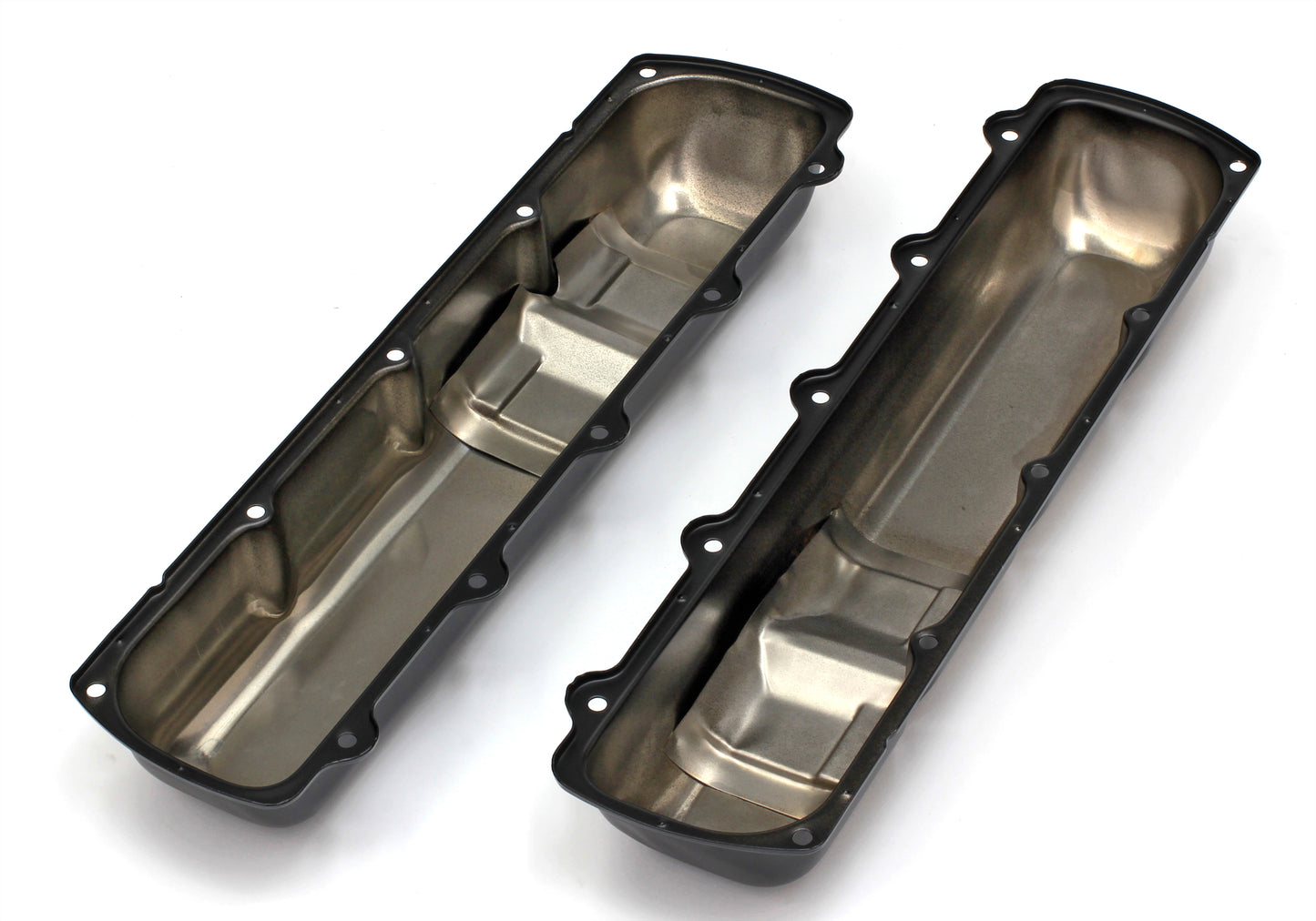 Trans-Dapt Performance Olds Offset Hole Asphalt Black Powder Coated Valve Covers 8612