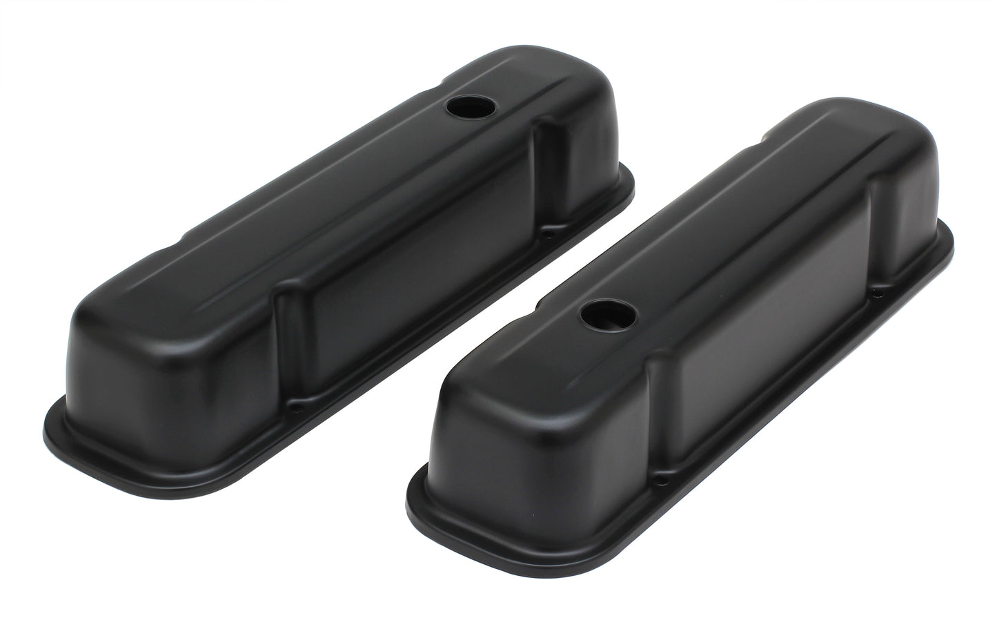 Trans-Dapt Performance Pontiac Tall Asphalt Black Powder Coated Valve Covers 8613