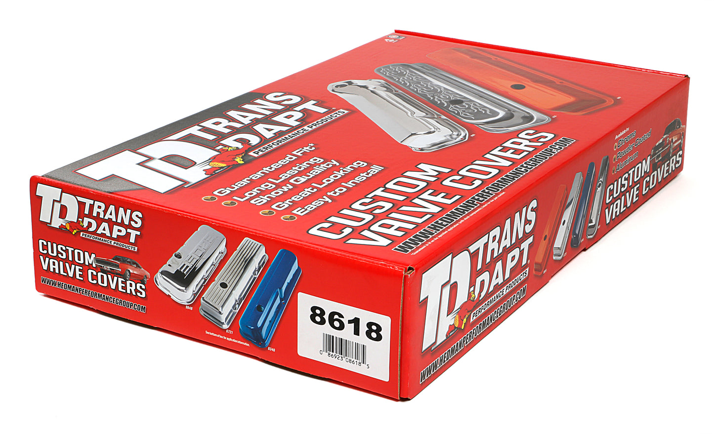 Trans-Dapt Performance Bb Mopar Asphalt Black Powder Coated Valve Covers 8618