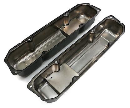Trans-Dapt Performance Bb Mopar Asphalt Black Powder Coated Valve Covers 8618