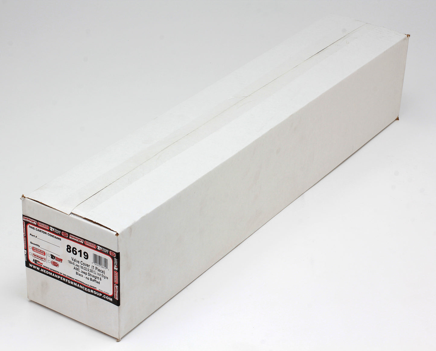 Trans-Dapt Performance Jeep/Amc 6Cyl Asphalt Black Powder Coated Valve Covers 8619