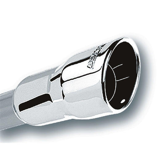 Borla Tip 2.25in Inlet/ 3.5in Outlet Single Round Rolled-Edge Angle-Cut Intercooled 20237