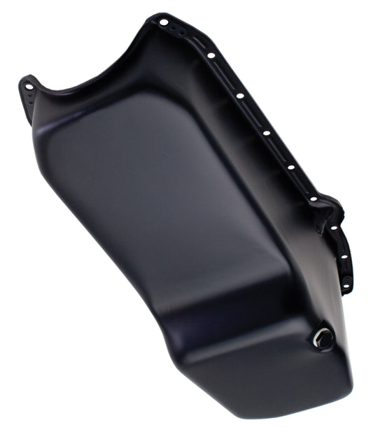 Trans-Dapt Performance 1955-79 Sb Chevy 283-400 Powder Coated Oem Style Oil Pan- Asphalt Black (4 Qts.) 8628